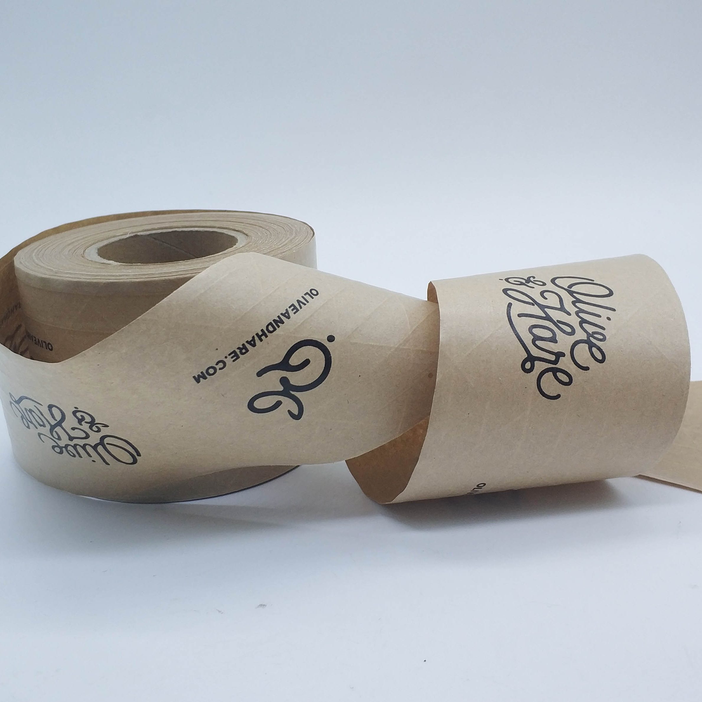 Black custom label kraft paper tape